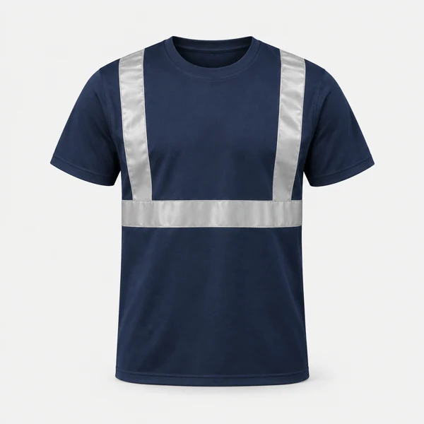Modelo ilustrativo: Camiseta manga curta com faixas refletivas